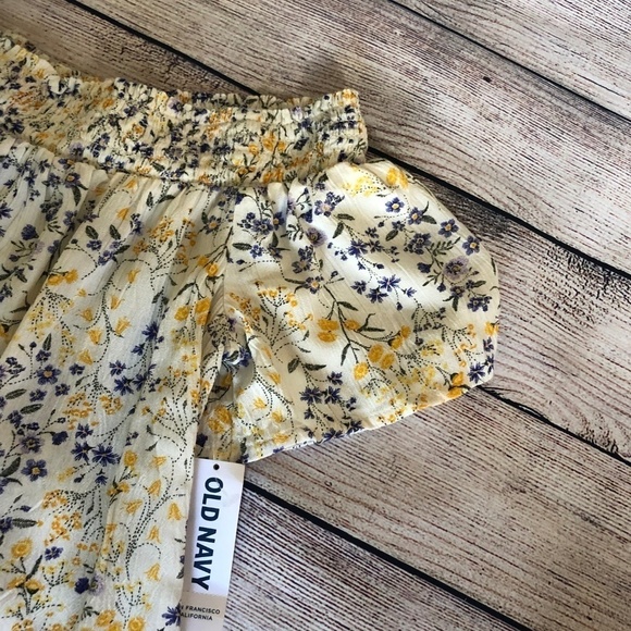 NWT Old Navy Off the Shoulder Floral Print Top - Picture 4 of 6